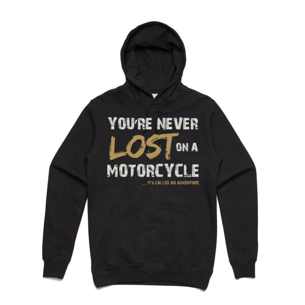 You're Never Lost on a Motorcycle Hoodie Thumbnail